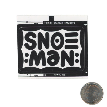 Snoe Man 52 x 35 mm Black Sticker