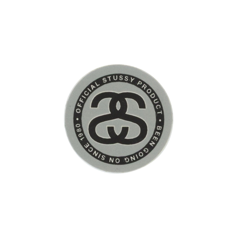 Stussy Black Grey Double S Logo Sticker
