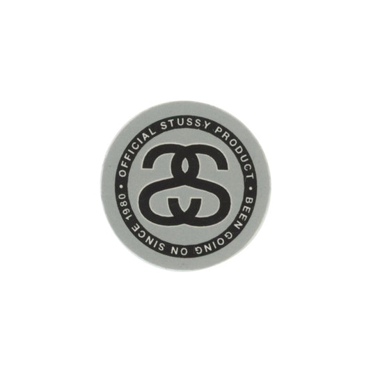 Stussy Black Grey Double S Logo Sticker
