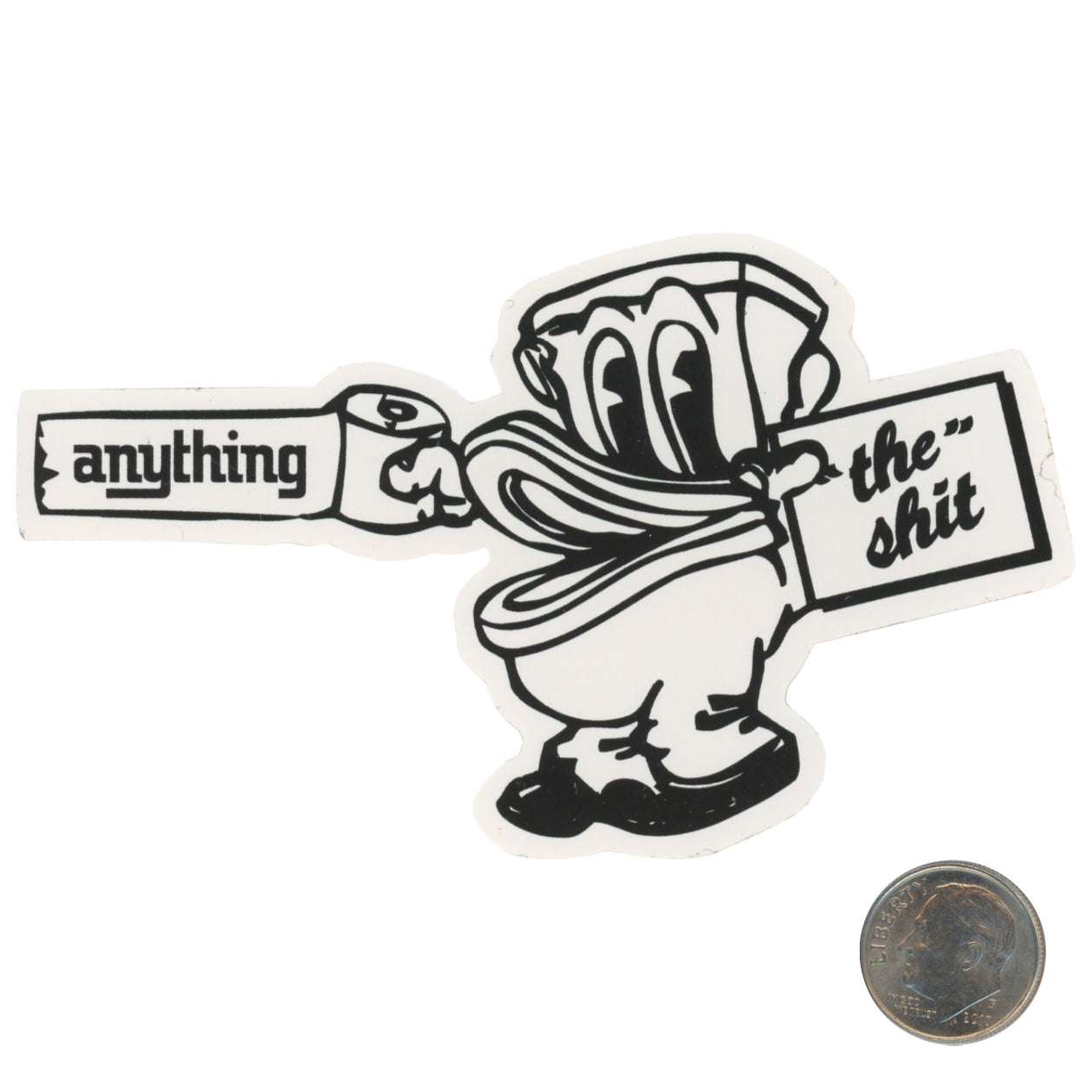 A NY Thing The Shit Toilet Character Sticker with dime