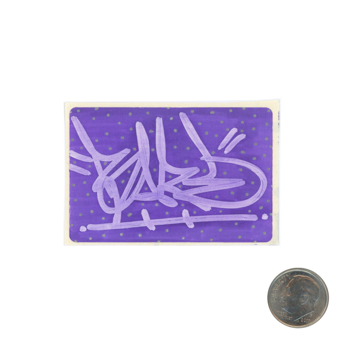 Bareone Violet Sticker with dime