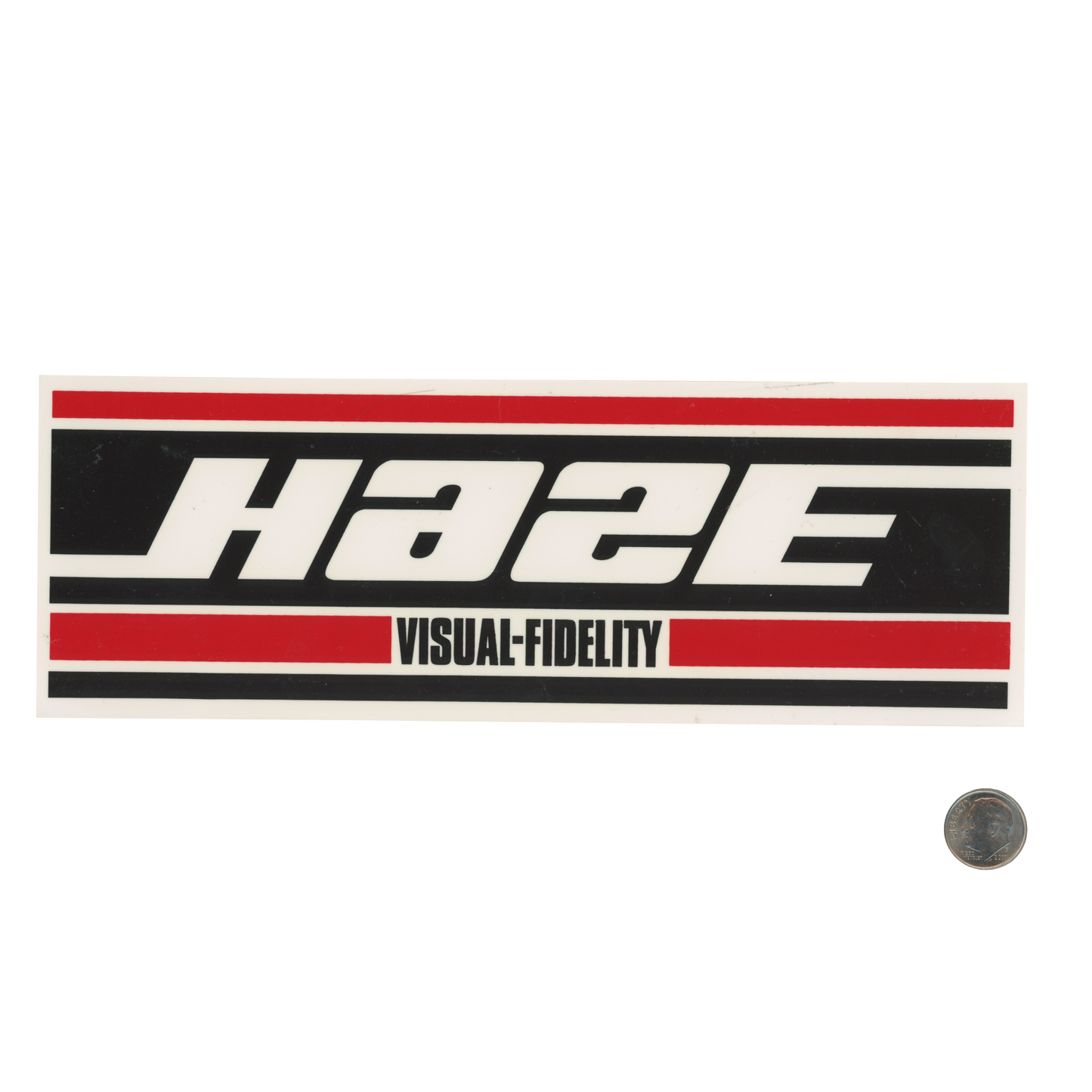 Eric HAZE VISUAL FIDELITY Red Black Sticker with dime