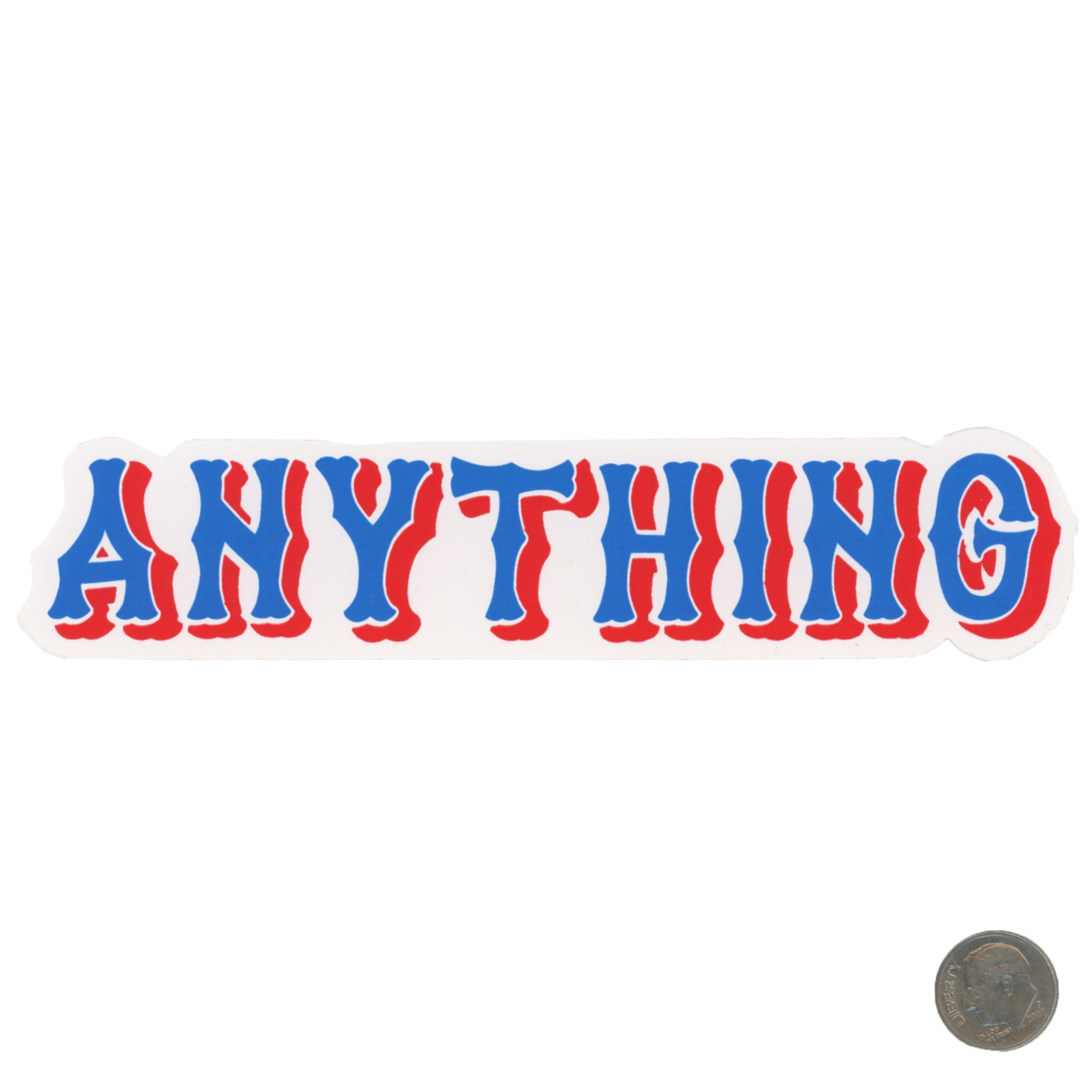 Anything Vintage Yankees Style Sticker with dime