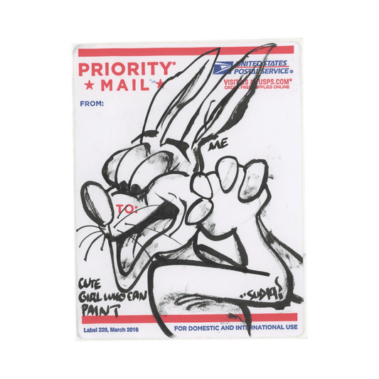 Priority Mail Sud19! Bunny Cartoon Sticker