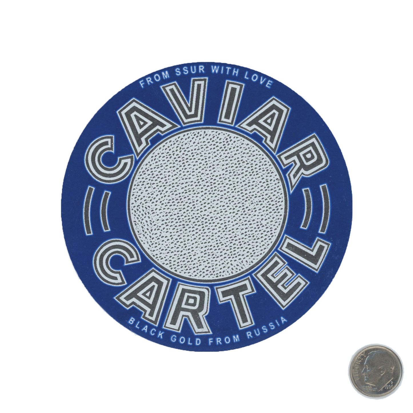 Caviar Cartel Circular Sticker with dime