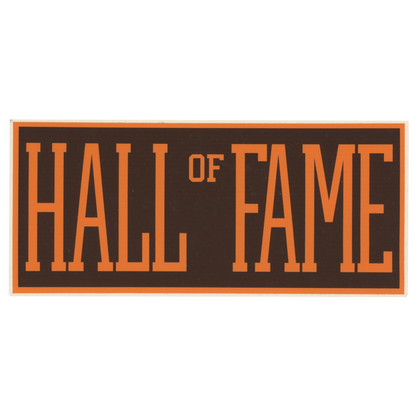 Hall of Fame Logo Brown Sticker