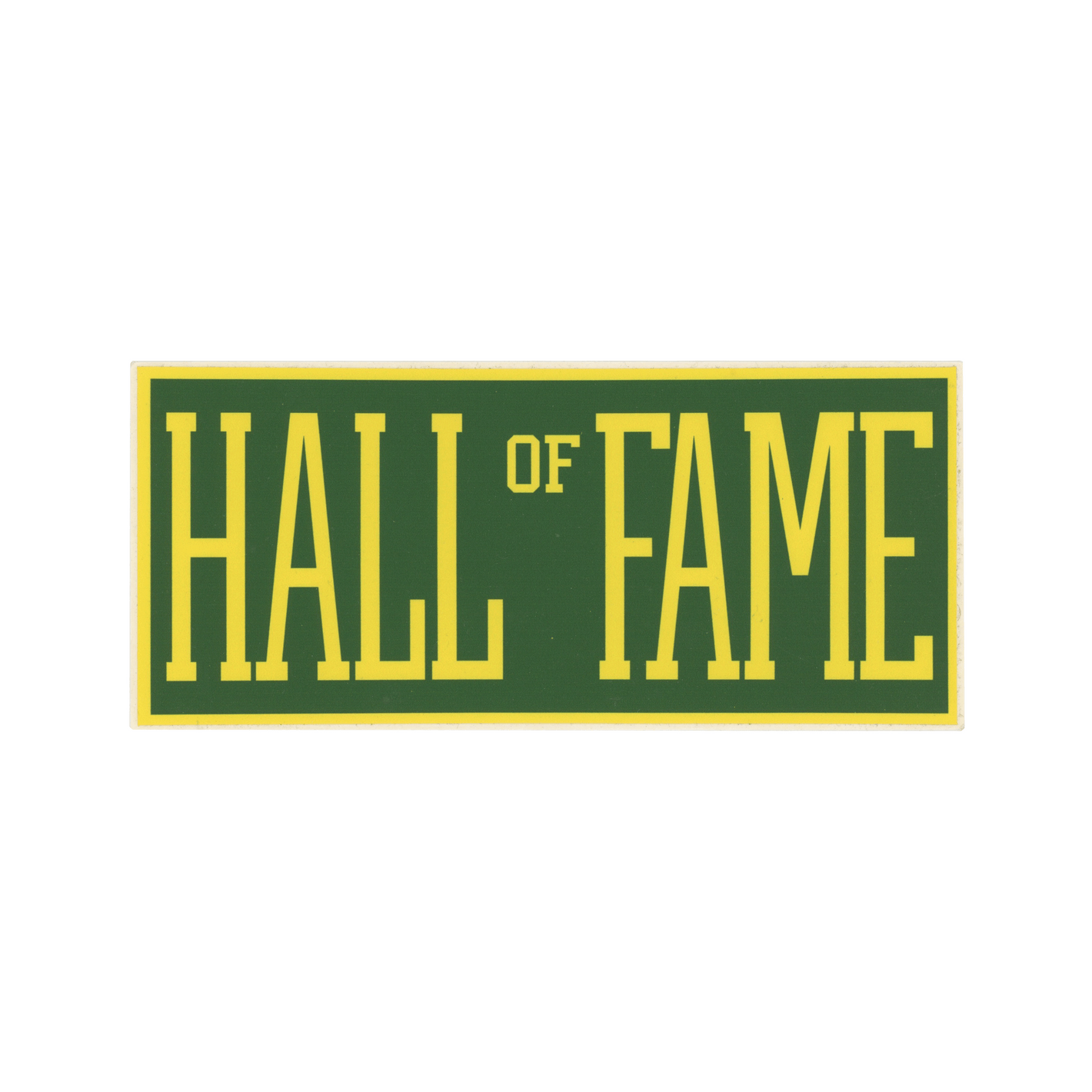 Hall of Fame Logo Green Sticker