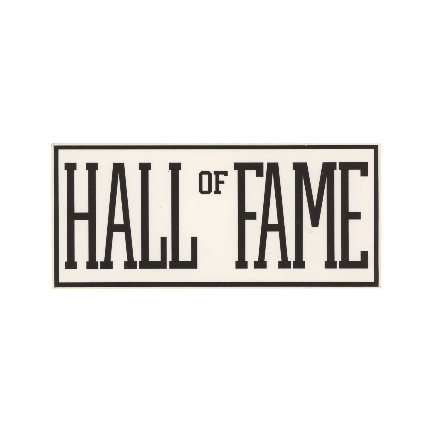 Hall of Fame Logo White Sticker