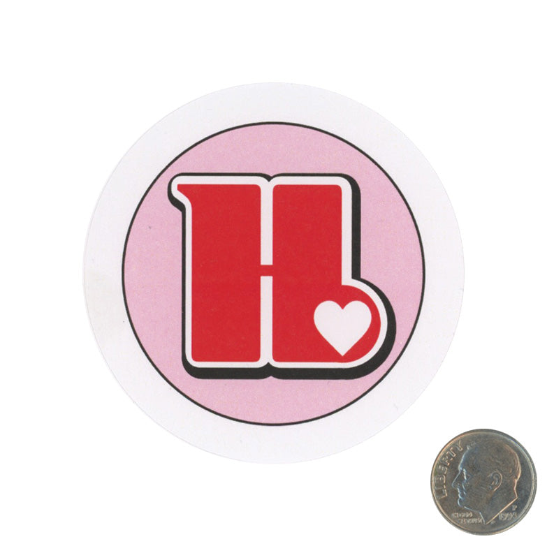 Hellcat H Circular Logo Sticker with dime