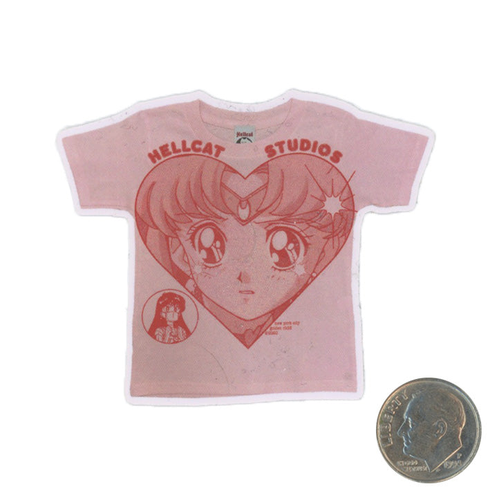 Hellcat Studios Pink Sailor Moon Tee Sticker WITH DIME