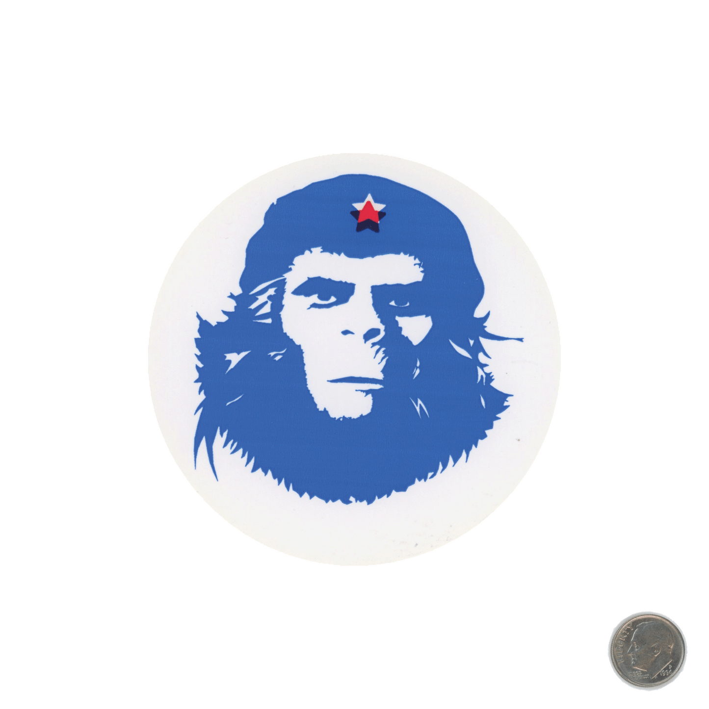 SSUR Rebel Ape Blue Circular Sticker