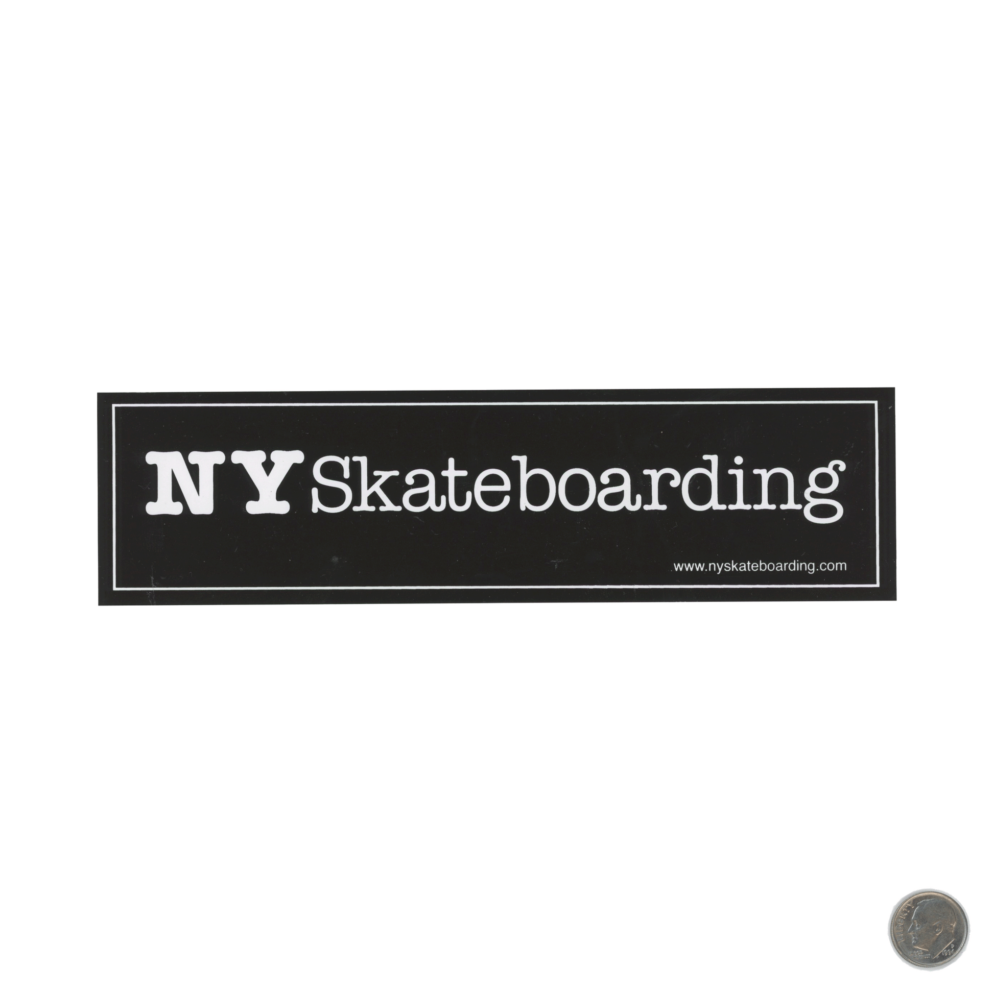 NY Skateboarding Large Sticker with dime