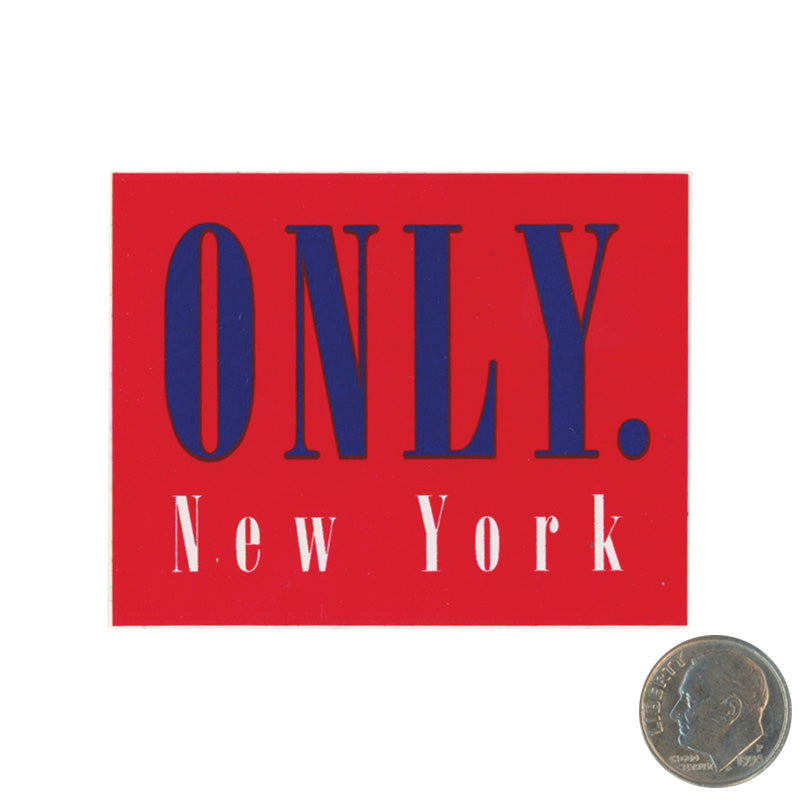 Only NY Ralph Lauren Font Red Blue White Sticker with dime