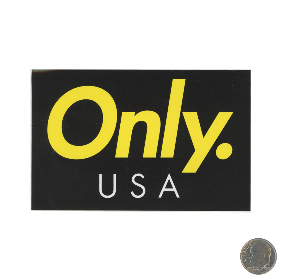 Only NY USA Sticker with dime