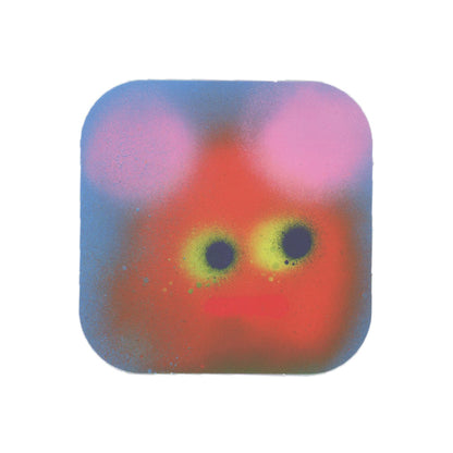 Jon Burgerman Orange Facetime Character Sticker