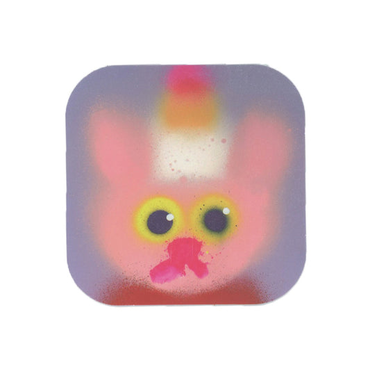 Jon Burgerman Pink Facetime Character Sticker