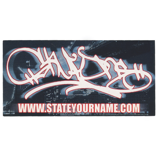 State Your Name Graffiti Tag Sticker