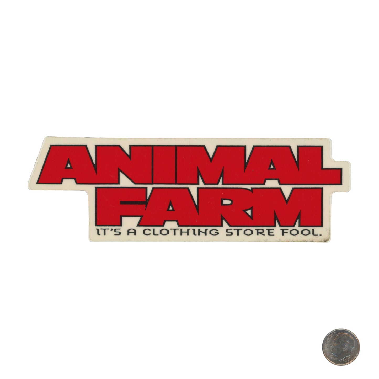 Animal Farm Miami Store Sticker With Dime