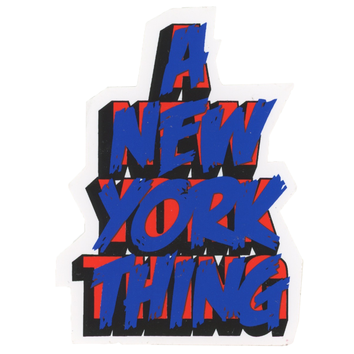 A New York Thing Block Letter Blue Red Sticker