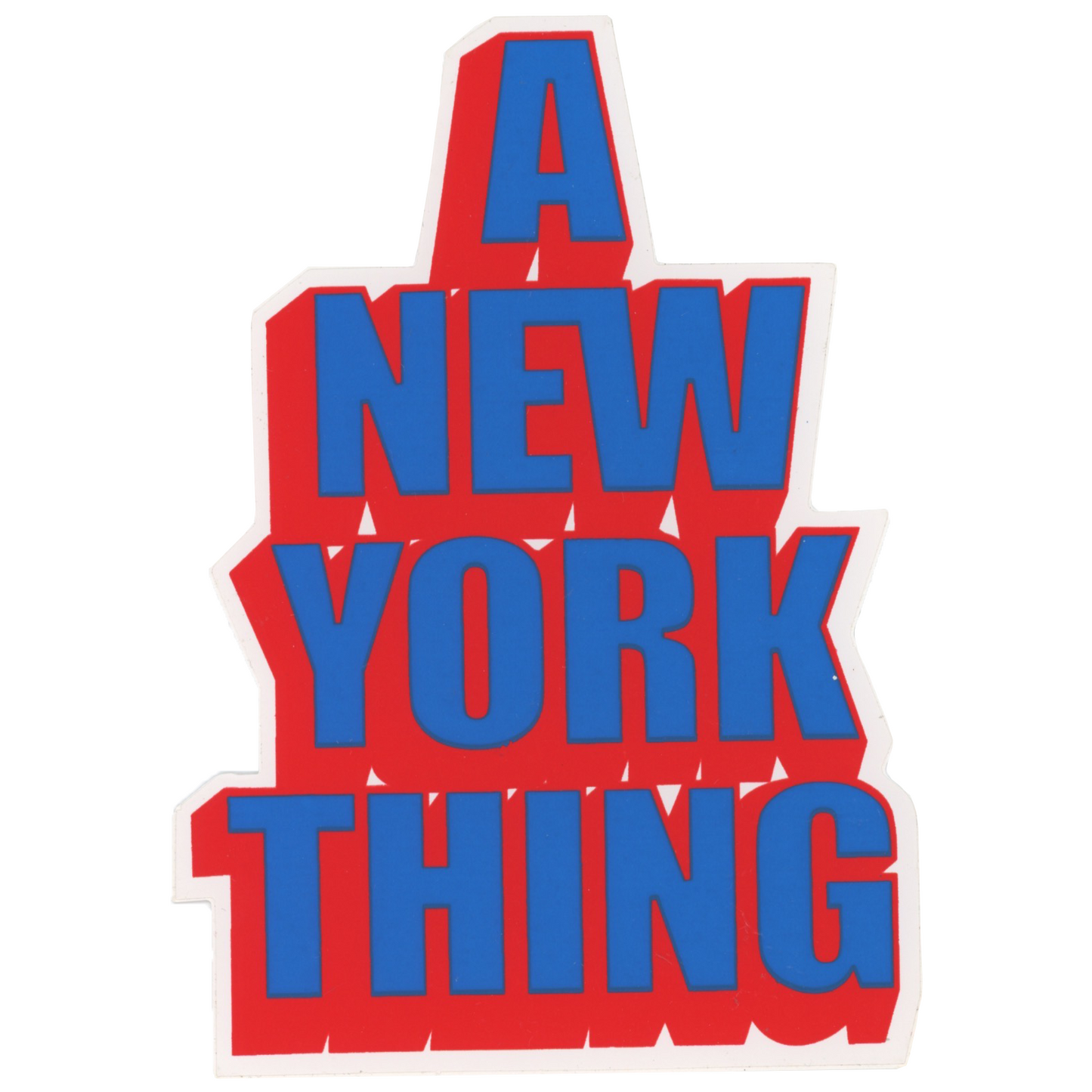 A New York Thing Red/Blue Block Letter Sticker