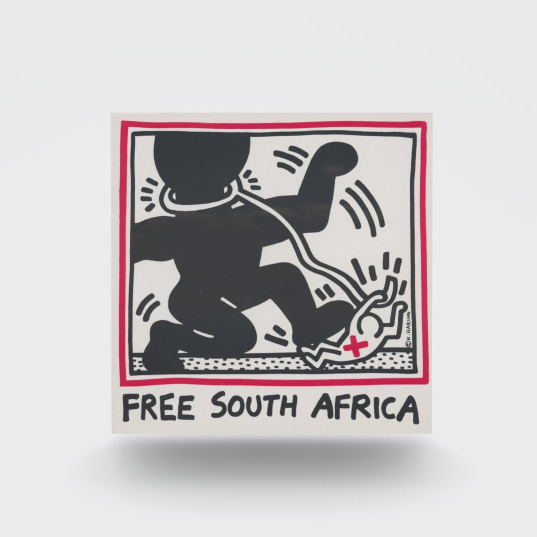Keith Haring Free South Africa Sticker 3D