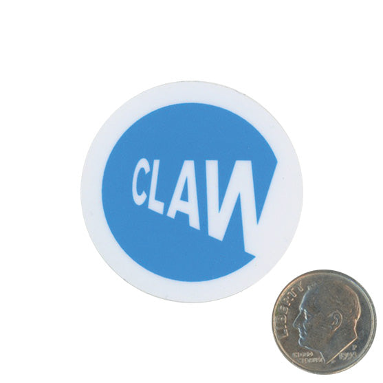 Claw MTA Blue Logo Sticker with dime
