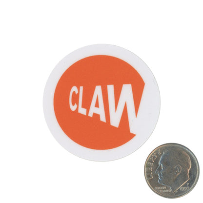 Claw MTA Orange Logo Sticker with dime