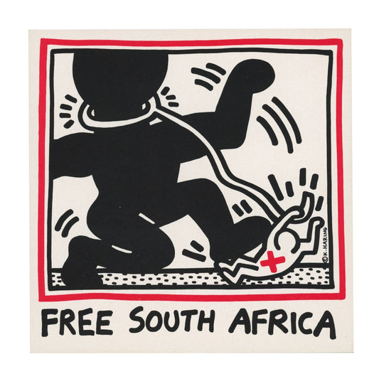 Keith Haring Free South Africa Sticker