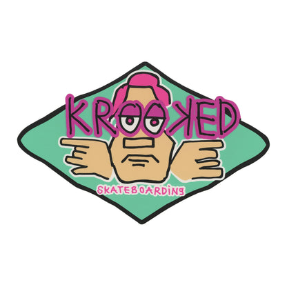 Krooked skateboarding face logo sticker