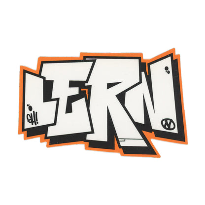 Lern Graffiti Writer Orange Tag Sticker