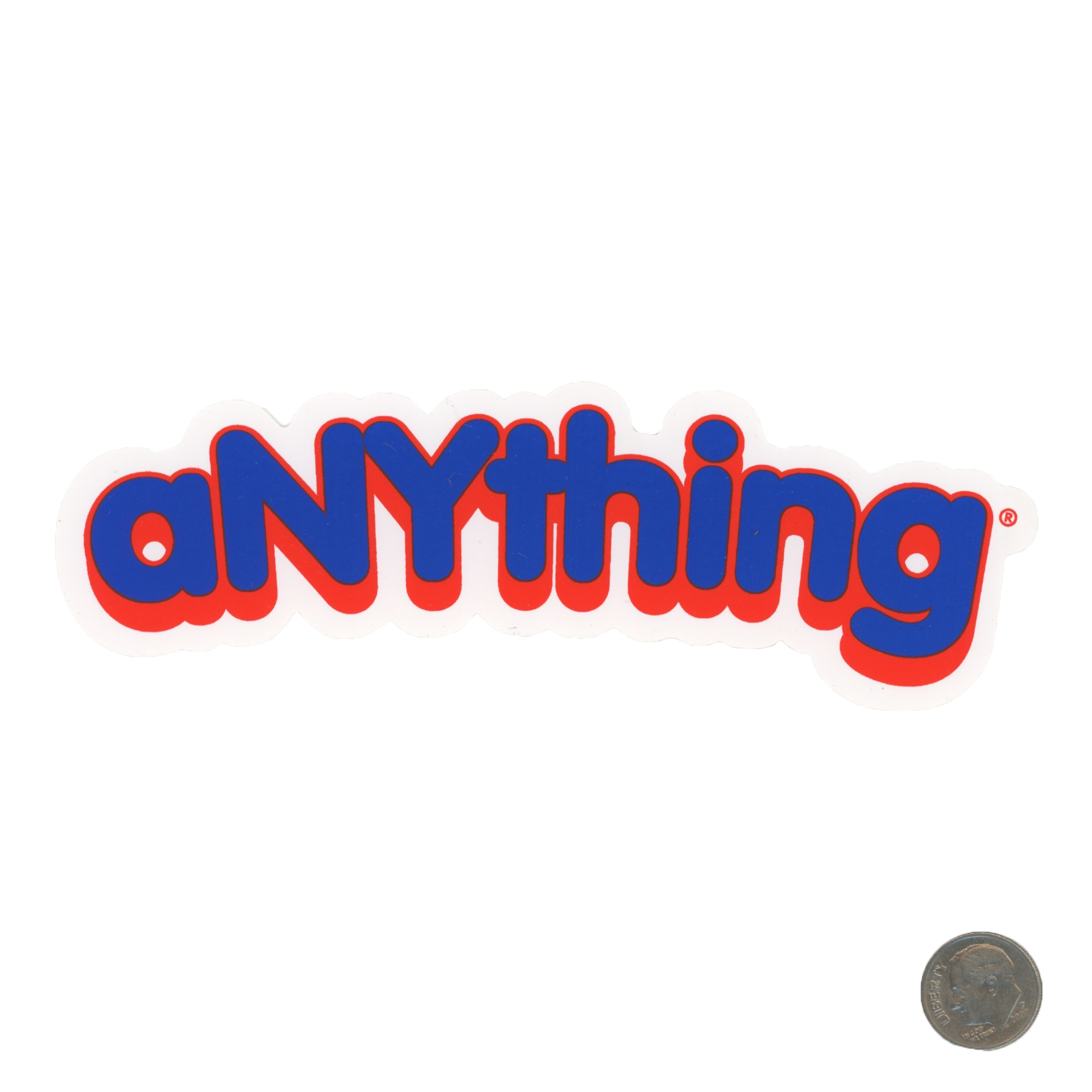 A New York Thing aNYthing Logo Sticker With Dime