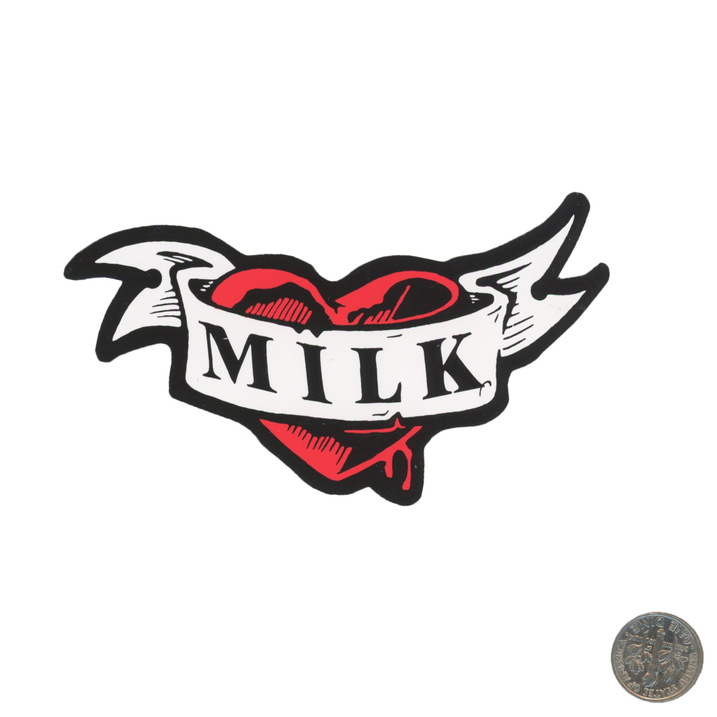 Milk Heart Sticker