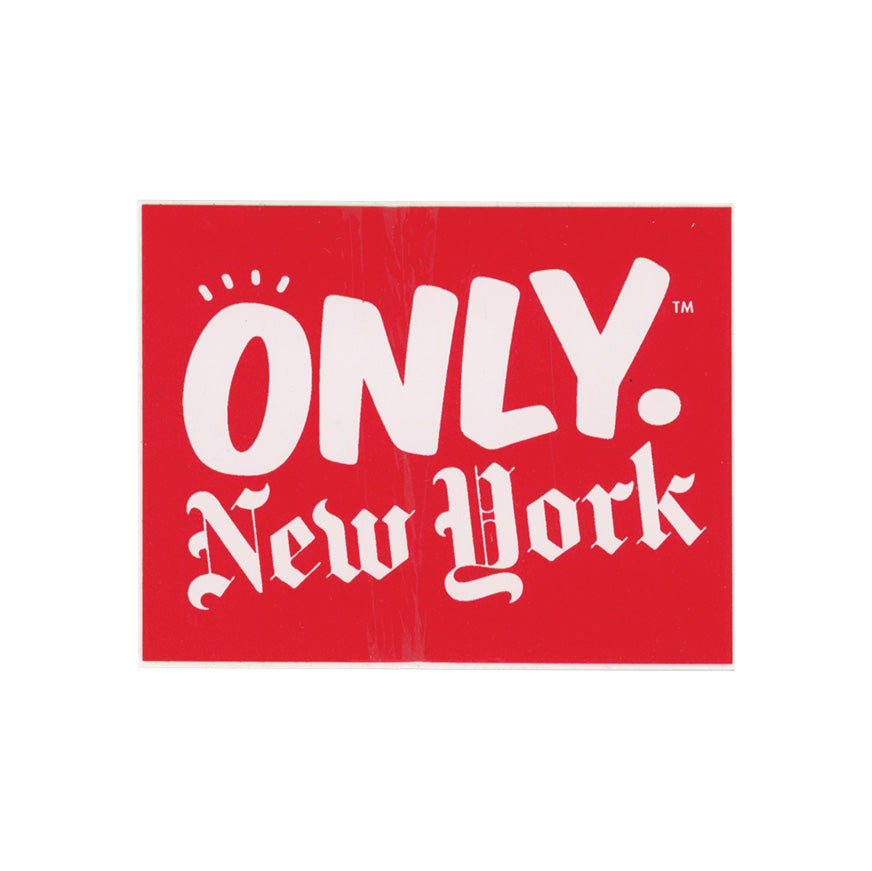 Only NY New York Times Font Red Sticker