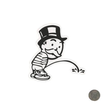 A NY Thing Monopoly Man Pissing Sticker