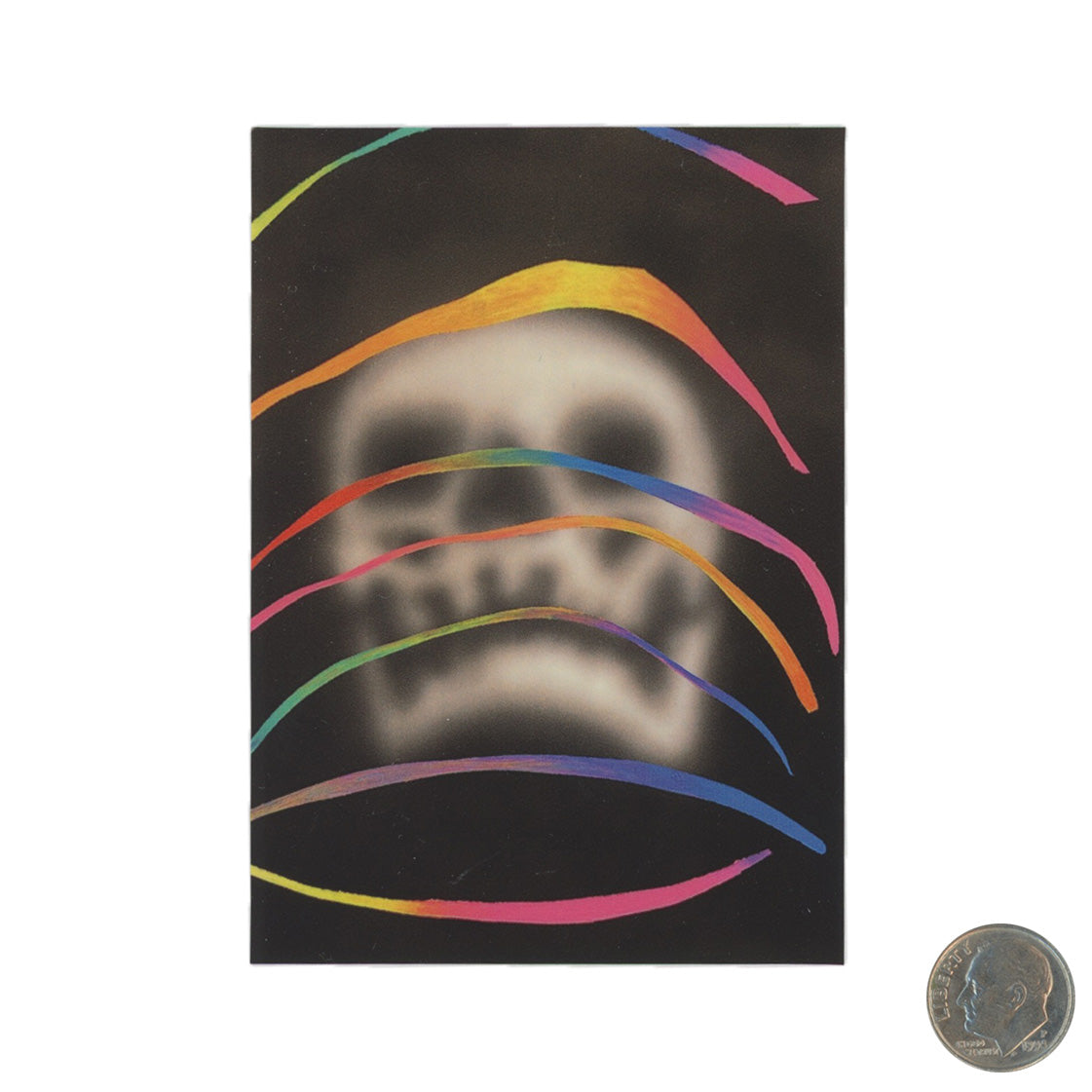 Erik Foss Blurry Skull Sticker with dime