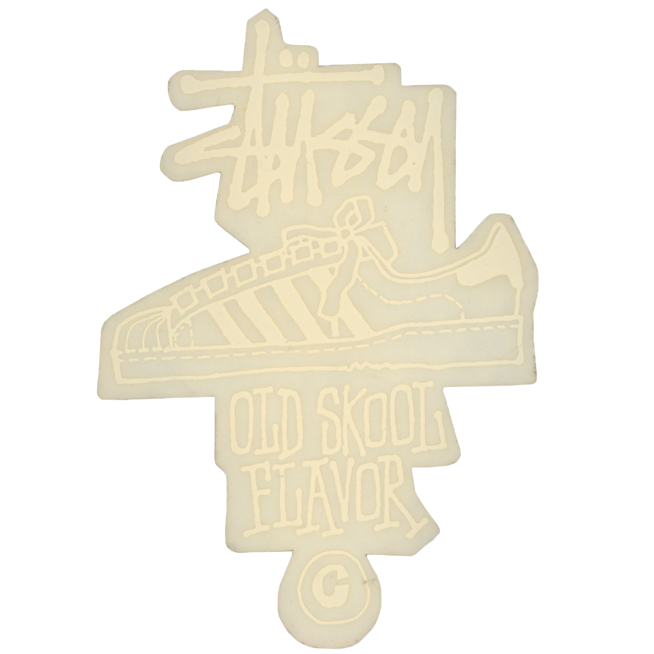 Stussy Old Skool Flavor White Sneaker Sticker