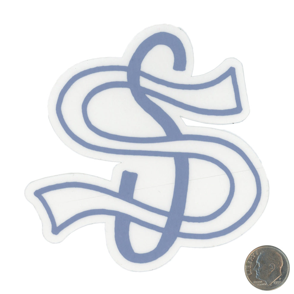 Stussy Rare Double S Graphic Blue Sticker