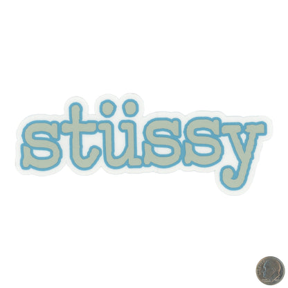 Stussy Classic Logo Light Blue Sticker