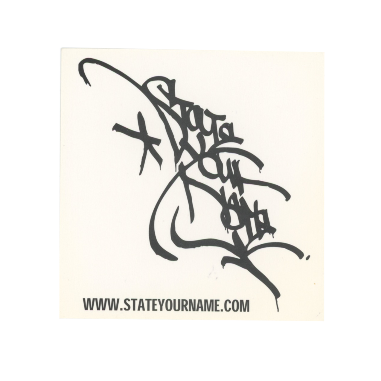 State Your Name Logo Sticker