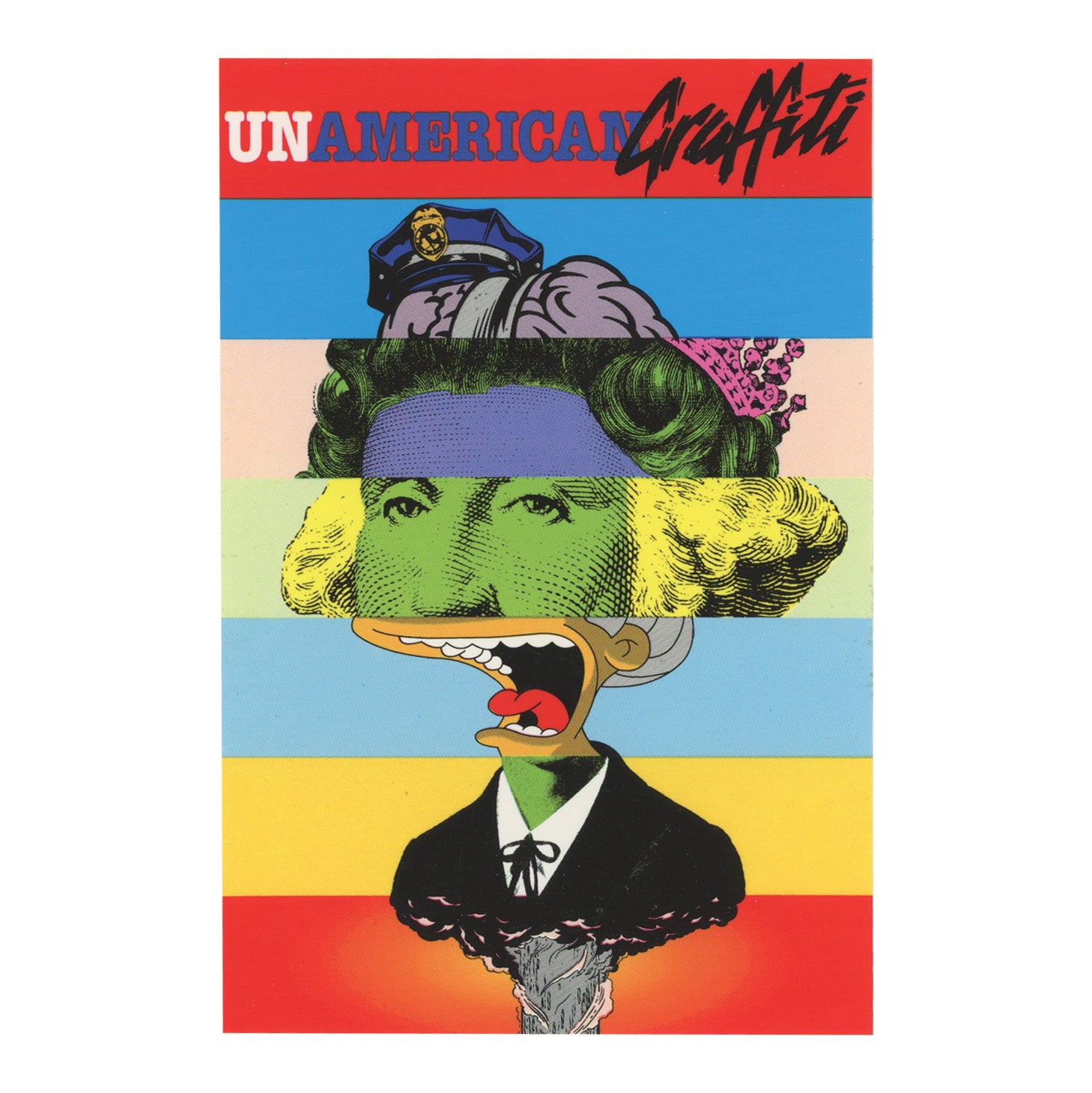 D'Face Un-American Graffiti Sticker