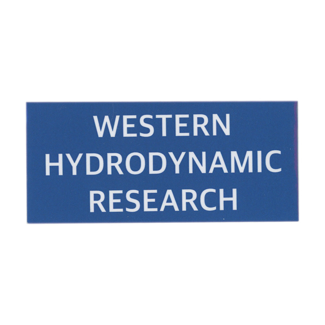 Western Hydrodynamic Research Blue Sticker